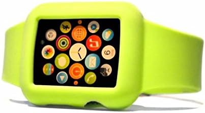 Apple Watch 42 mm Full Protective Silicone Case with Wirst Band by Soul Cole Ultra Light and Soft with a nice touch feeling Stainless Steel Buckle clasp for all Apple Watch Models 42mm