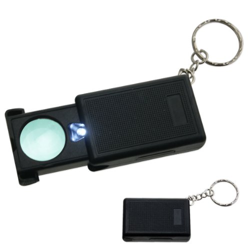 Slide-Out Lighted Magnifier Loupe Super-Strong 30X - Lights Automatically When Open