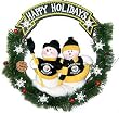 Pittsburgh Steelers 20" Team Snowman Wreath - Football Sports Merchandise