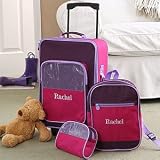 Personalized Child Luggage Set - 3 Piece Pastel Colors Design