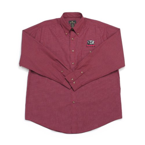 Antigua University of Alabama Matrix Mini Check Long Sleeve Shirt