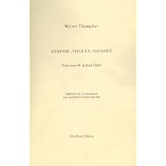 Anataxe. Virgule. Balance. Notes pour W de Jean Daive