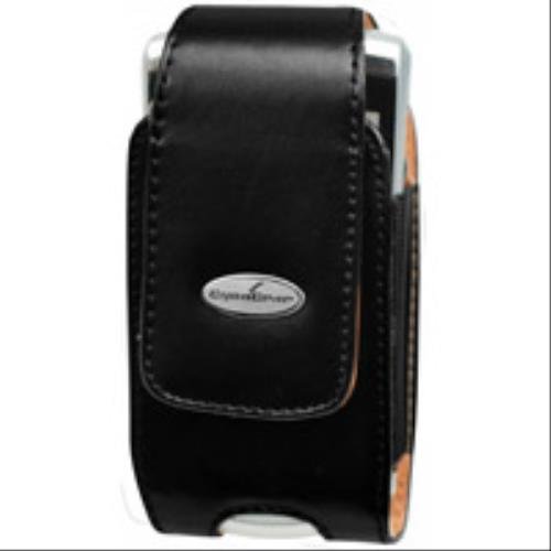 EXECUTIVE CLEVO BLACK LEATHER VERTICAL CASE POUCH (With Belt Clip) for LG Rumor LX260, Rumor 2 LX265, Incite CT810 / Samsung Rant M540, Messager R450, Gravity T459, Exclaim M550 / Motorola Clutch I465, QA4 / HTC My Touch 3G RETAIL PACKAGING