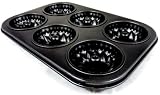 East2eden 6 Cup Cake Pan for Making Doughnut Shaped Muffins or Sponges: muffin pan sponge