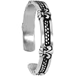 10mm Pewter Fleur de Lis Cuff Bracelet