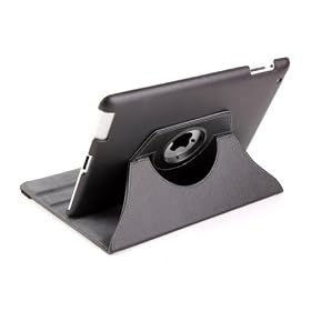 DURAGADGET 360 Degree Rotating Faux Leather Case For The Apple iPad 2 - Featuring Magnetic Sleep / Wake Function