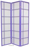 Unique Colors Accents & Accessories - 6ft. Double Cross Hatch Japanese Shoji Screen Room Divider - Lavender & Purple