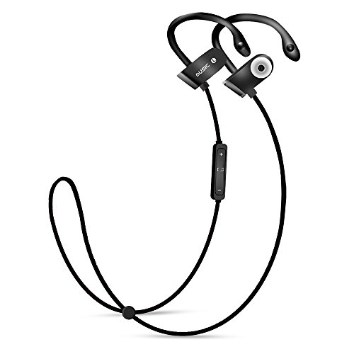 Bluetooth Headphones, Secure Ear Hooks Design Wireless Bluetooth 4.1 Headset, Stereo Sports Bluetooth Earbuds with Mic In-Ear Noise Cancelling Sweatproof Earphones for iPhone, iPad, Samsung