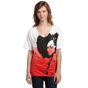 Harajuku Lovers Junior's Pen And Ink Baby V-Neck Tee