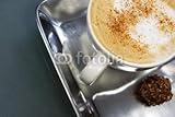 Wallmonkeys Peel and Stick Wall Decals - Capuccino in a White Cup with Chocolate - 48