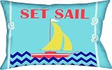Manual Woodworkers & Weavers Climaweave Indoor/Outdoor Decorative Throw Pillow, 18 by 13-Inch, Set Sail