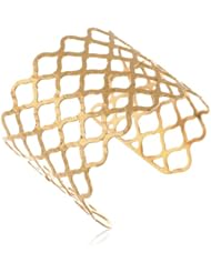 Devon Leigh Gold Dipped Honeycomb Cuff Bracelet, 6.25"