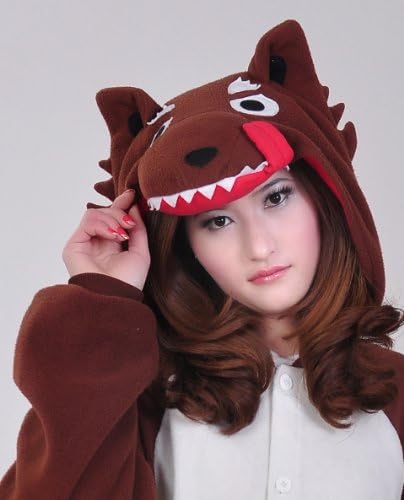 Brown Wolf Kigurumi Costume (Large)