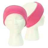 Women's Double Layer Micro-Fleece Headband Hot Pink (One Sz fits most)