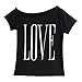 FUNOC Womens Short Sleeve Loose White T Shirt Summer Casual Lover Tops Blouse