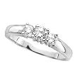 3 Diamond Anniversary Band 1/2 ct. in 14K White Gold (Good, J-K Color, I2-I3 Clarity)