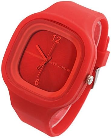 Fashion Stylish Men Ss.com Sports Watch New 2015 Square Silicone Watches Fashion jelly Quartz Wrist Watches Unisex