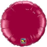 Burgundy Round Foil Balloons Pack of 5