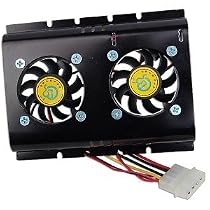 Hard Drive Cooler with Dual Fans (Black)
