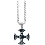 Inox Jewelry 316L Stainless Steel Black Celtic Pendant