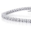 2 cttw. Diamond Straight Line Link Bracelet, 14K White