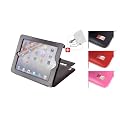 DURAGADGET Etui Luxe en Cuir Noir pour Apple iPad 2 Wi-Fi & Wi-Fi + 3G (derni�re g�n�ration 2011) et le Nouvel iPad (iPad 3, 3�me g�n�ration) Wi-Fi & Wi-Fi + 4G (sortie 2012) - Protecteur d'�cran et chargeur voiture BONUS - Garantie 5 ans