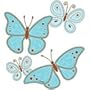 Blue Butterflies Womens Scoop Neck T-Shirt