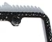 4 Row Black (on Black) Rhinestone Metal Bling License Plate Frame & Caps Set