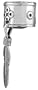 Sterling Silver Cuff Earring w Hanging Feather 8 mm wide (one piece)
