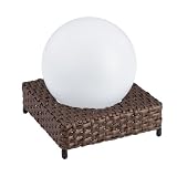 EGLO Solar-LED Leuchte Rattan/Weiß Eckig