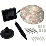 Flipo Solar 50 LED Rope Light, Red, White and Blue