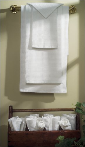 Waffle Weave Bath Towel, White