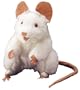 Folkmanis Plush White Mouse Puppet 8"
