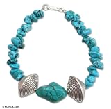 Turquoise bracelet, 'Assertive Mystique' 1 W 7.9 L
