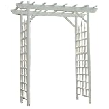 Duratrel Model 11141 White Camelot Arbor by Duratrel
