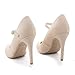 Almond Toe Mary Jane Stiletto Heel Classic Dress Pumps