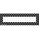 Teacher Created Resources Black Polka Dots Name Plates (4001)