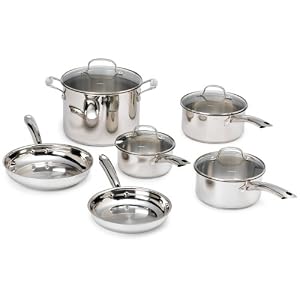 Cuisinart  Classic Stainless Steel 10-Piece Cookware Set