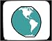 Decorated Mouse Pad with distorted, earth, americas, continents, globe, planet