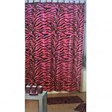 4pcs Bath Rug Set Zebra Pink Print Bathroom Rug Shower Curtain Mat / Rings
