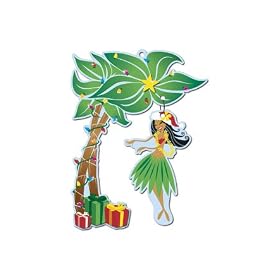 HAWAIIAN WOOD CHRISTMAS ORNAMENTS- HULA GIRL, SNOWMAN, HONU (Turtle) OR ANGEL