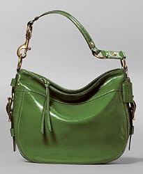 Coach Patent Zoe Shoulder Bag Tote 12735 Green