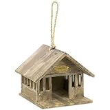 VINTAGE VOGELHAUS FUTTERHAUS HANDARBEIT ALTES HOLZ