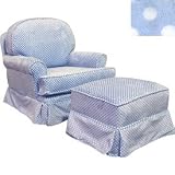 Polka Dot Ottoman for Adult Double Cushion Glider