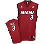Dwyane Wade Youth Jersey: adidas Red Replica #3 Miami Heat Jersey
