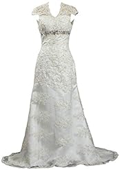 Sexy Pleated Lace  Organza Cap Sleeves Mermaid   Ball Gown  Dress With Ruffles