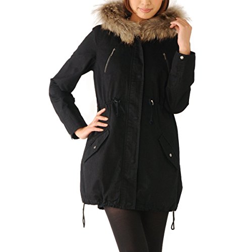 モッズコート レディース リアルファー ラクーン ミリタリー ダウンライナー