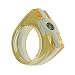 Lime Green Swarovski Flush-Set in Silver Ring with Interchangeable Resin Sides