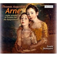 Arne: Eight Sonatas or Lessons for the Harpsichord /Demeyere