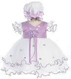 SIZE 24M - Baby Toddler Frilly Easter Dresses lilac Rosettes (6M to 4T)
